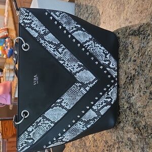 Vera By Vera Wang Leather And Snake Skin Purse